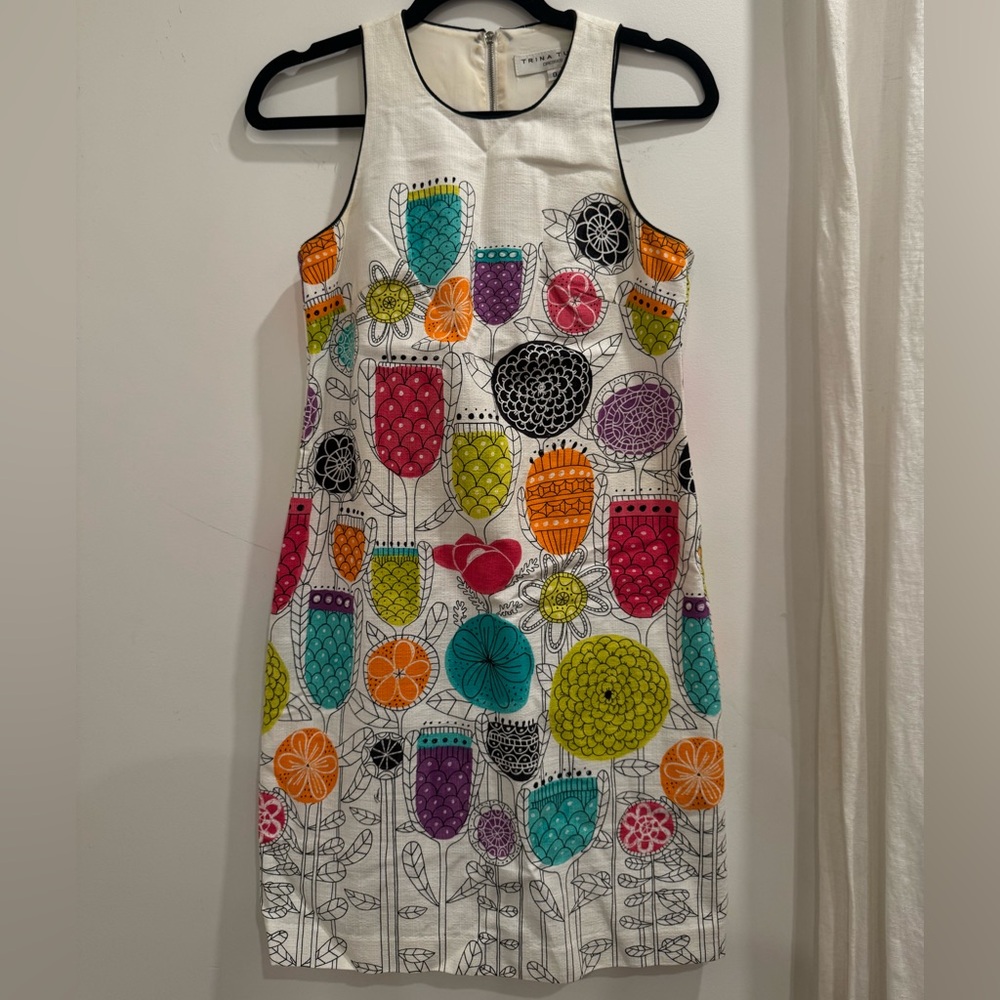Trina Turk Women’s White Floral Dress Size 0